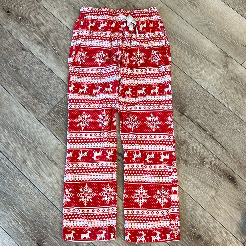 Flannel pj pants, holiday print